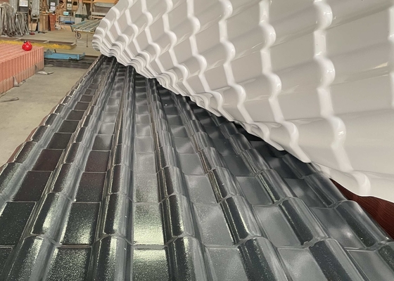 2.5mm Thickness 219mm Pitch Synthetic Resin Roof Tile ASA Surface