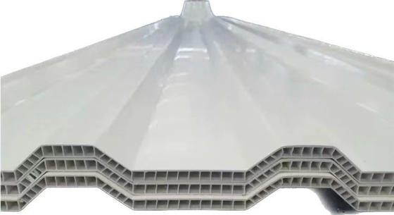 المموج PVC التوأم الجدار ورقة سقف جوفاء سمك 10 مم لمصنع كيميائي الكسوة الجدار