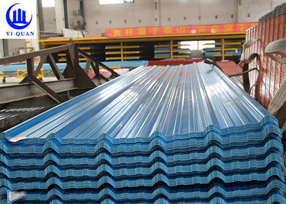 بلاط السقف المموج PVC البلاستيكي المقاوم للتآكل لمظلات المستودعات